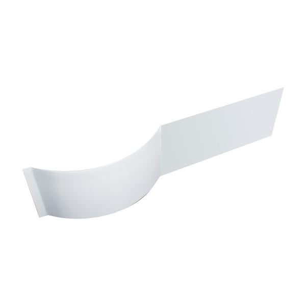 Diamond 1700 x 700mm P-Shaped Modern Shower Bath with Screen & Front Panel Left Hand