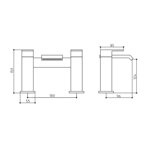 Devon Waterfall Bath Filler Tap Chrome