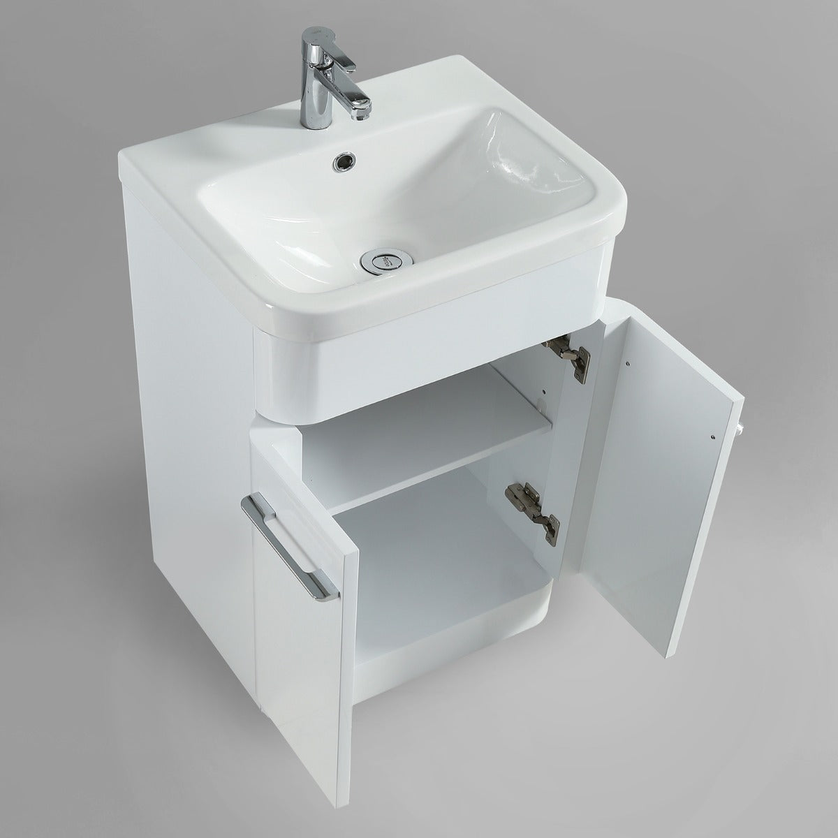 Afern 500mm Vanity Basin Unit & Rimless Close Coupled Toilet White