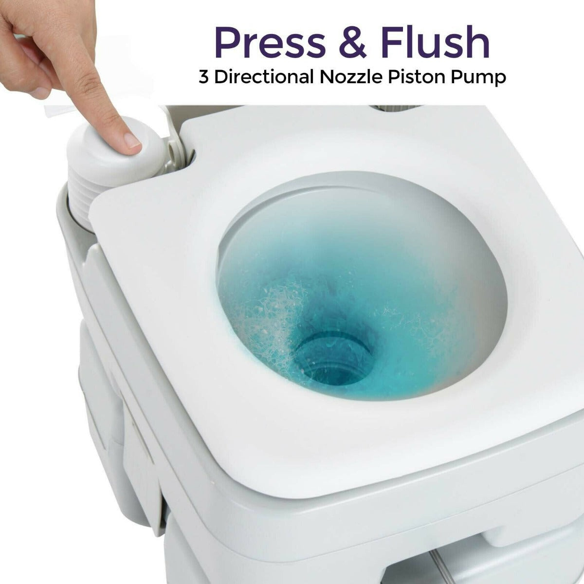 Portable 20L Camping Travel Toilet Compact Potty Loo with UVC Smart Sterilizer