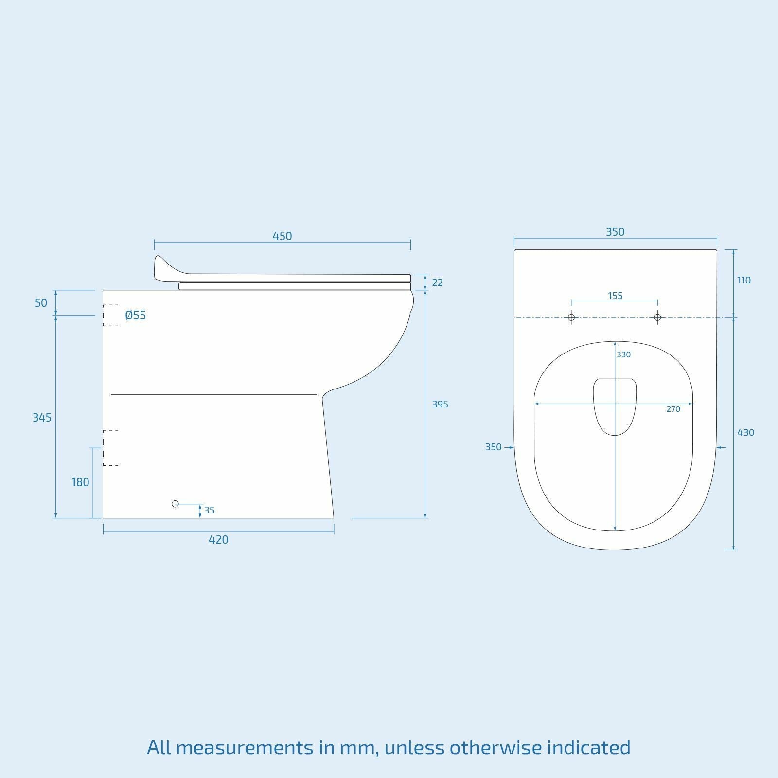 Dene RH 1100mm Vanity Basin Unit & Desone Back To Wall Toilet Grey