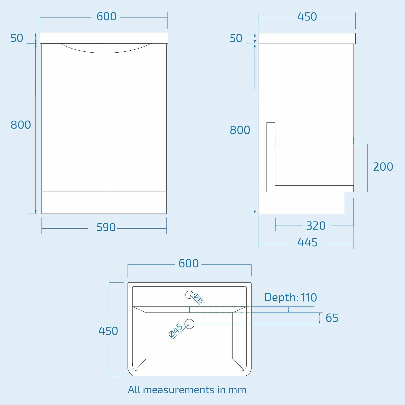 Merton Modern White Basin Vanity Wall Hung and Rimless Close Coupled Toilet