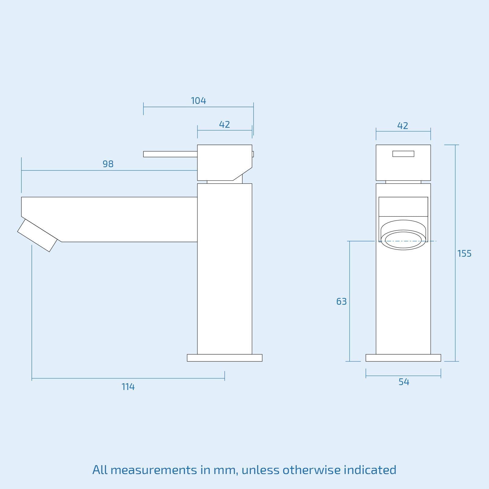 Usteen Bathroom Deck Mounted Basin Single Lever Solid Brass Mono Mixer Tap