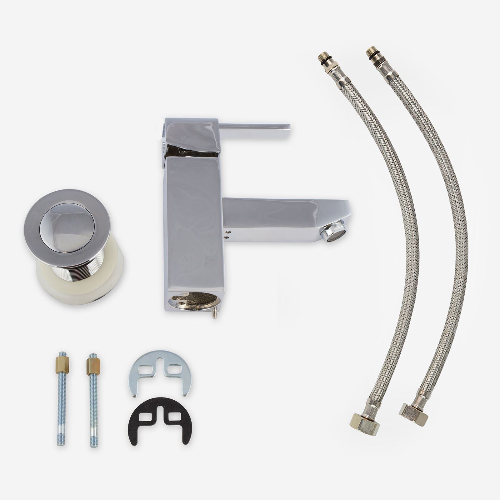 Usteen Bathroom Deck Mounted Basin Single Lever Solid Brass Mono Mixer Tap