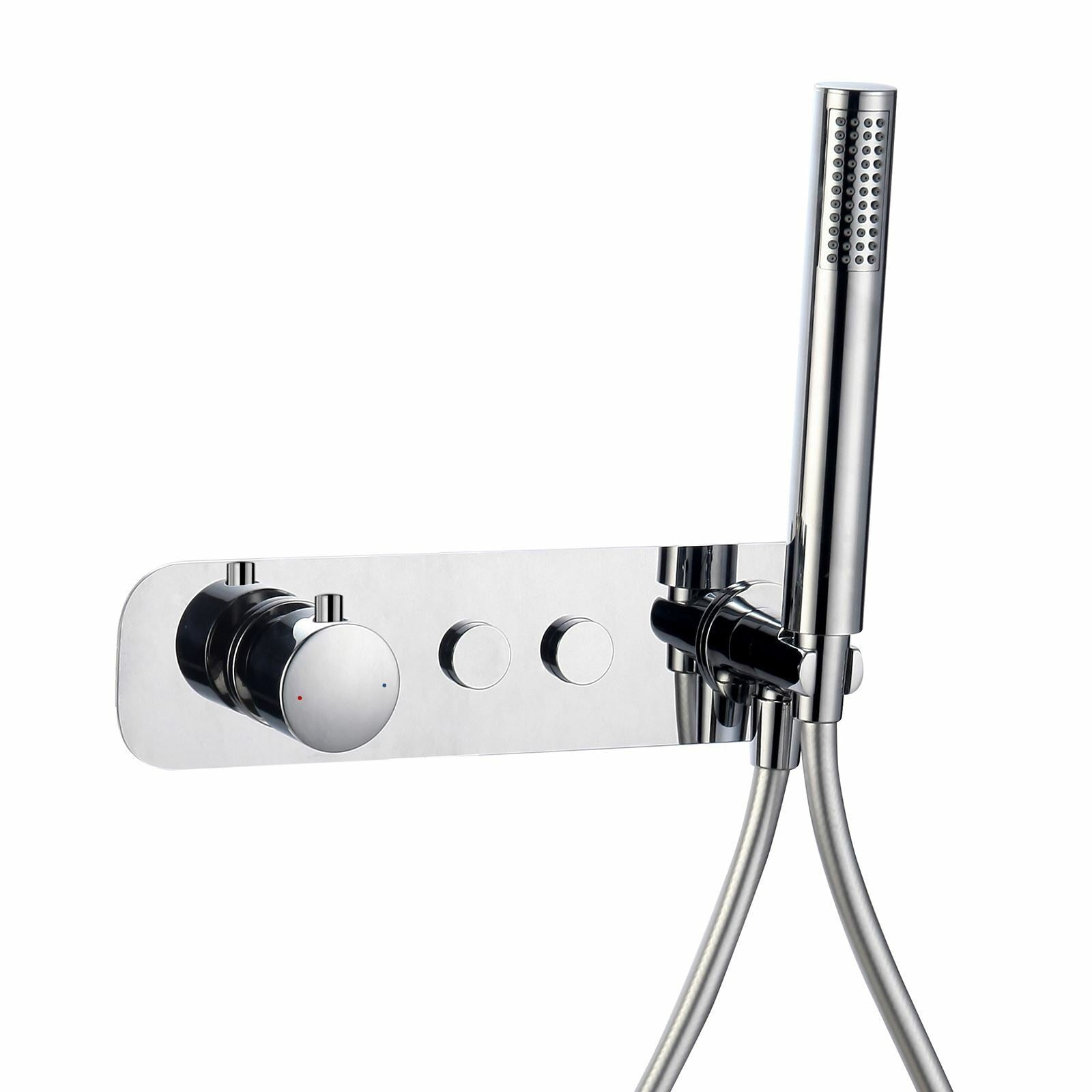 Push Button 2 Way Concealed Thermostatic Shower Mixer Valve with 2 Out