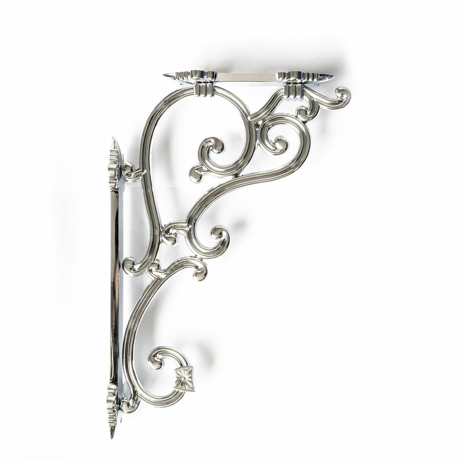 Ornate Chrome Traditional Antique Iron Cast Wall Shelf Toilet Cistern Brackets