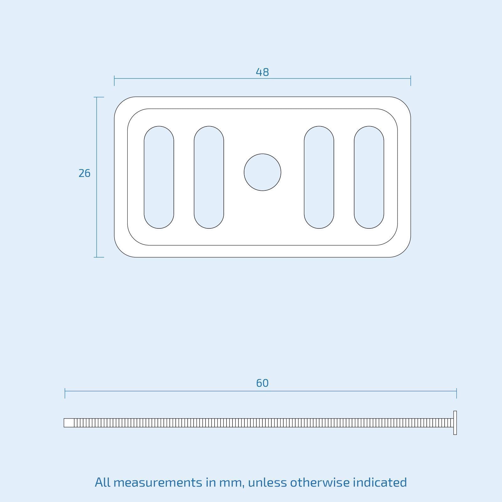 Chrome Bathroom / Kitchen Basin Sink Decorative Overflow Cover Plate And Bolt