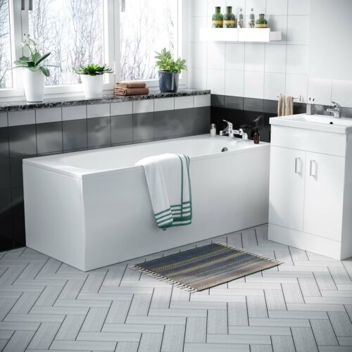 Nanuya 500 Flat Pack Vanity & WC Toilet Pan and Round Bathtub & Panels