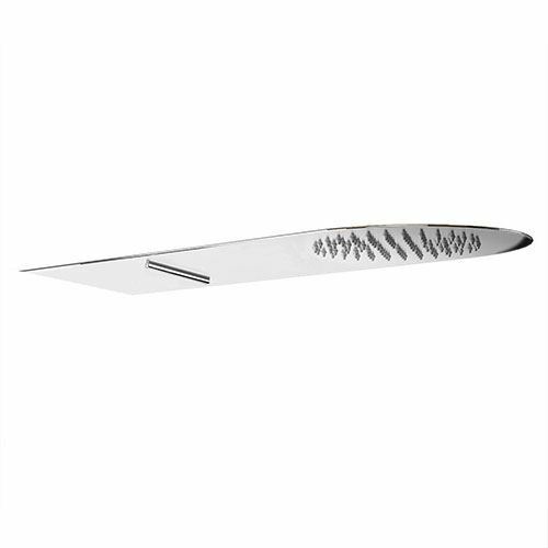 Bathroom Chrome Round Ultra Slim Waterfall Overhead Rainfall Shower Head 200mm
