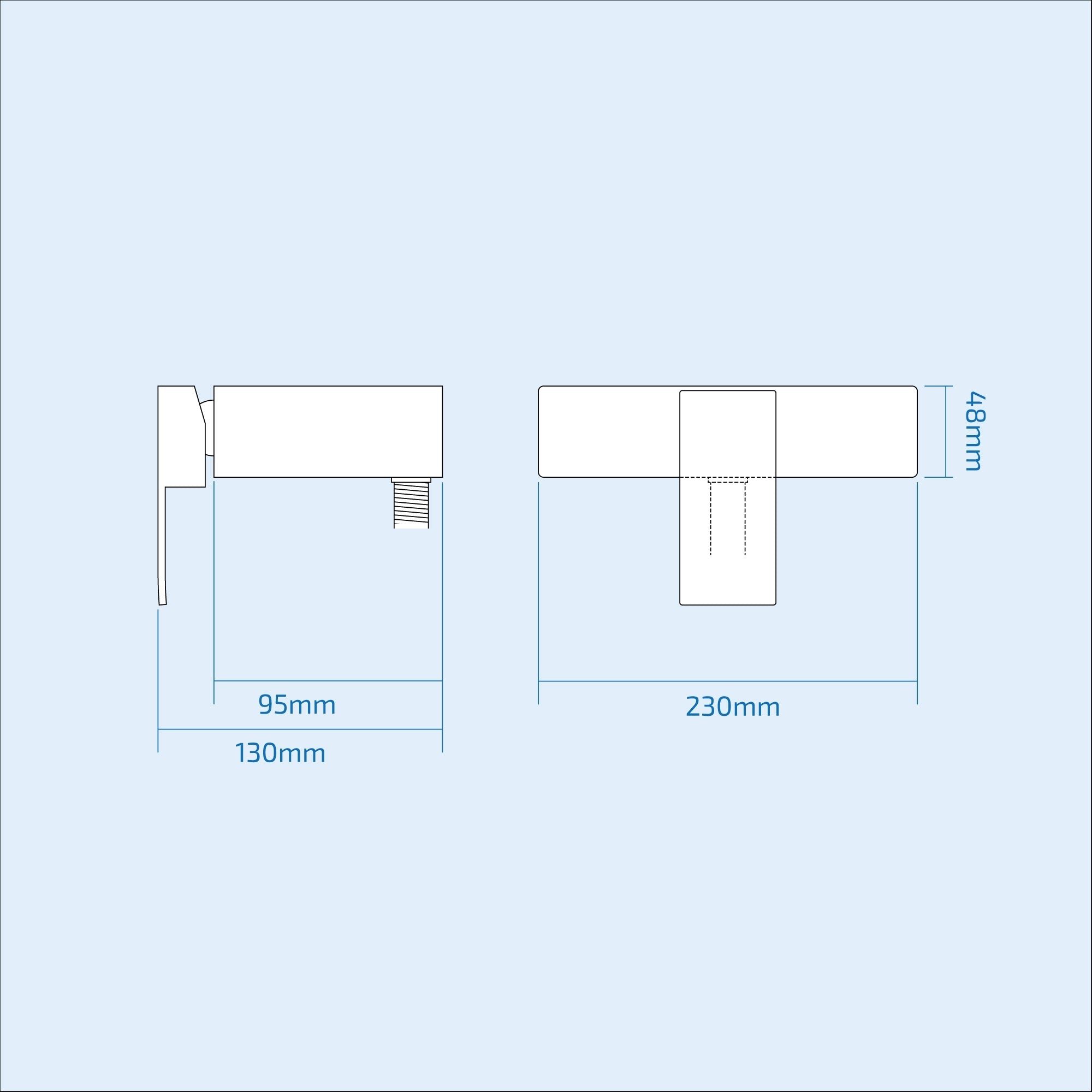 Rennan Exposed Thermostatic Cool Touch Shower Mixer Valve