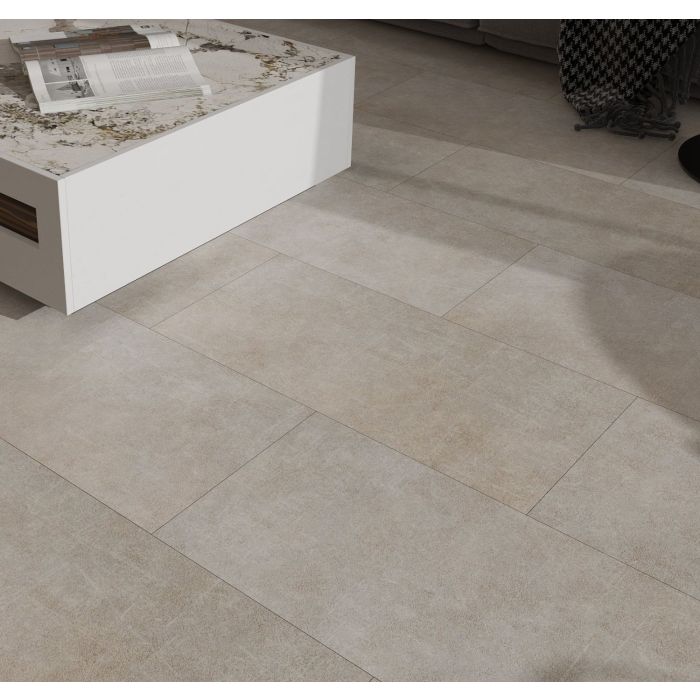 SPC Vinyl Click Flooring Tile 610mm x 305mm Sand Stone 5.35mm Thick - Pack Of 10