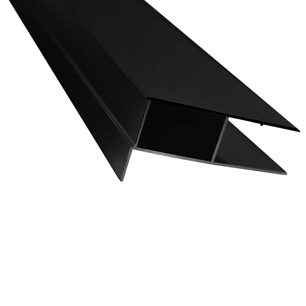 1900 mm Matte Black Profile Extension 20mm Wall Adjustment Kit