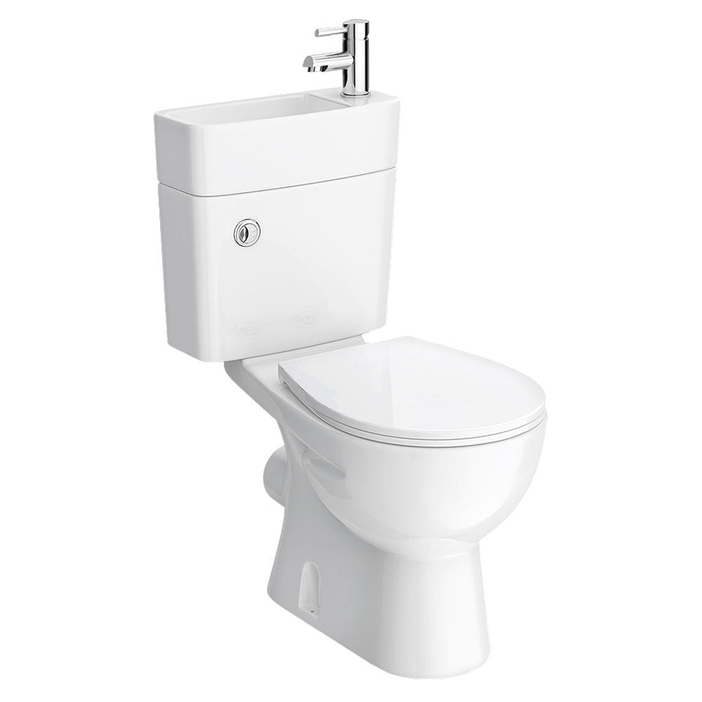2 in 1 Compact Basin and Close Coupled Toilet Combo Space Saver
