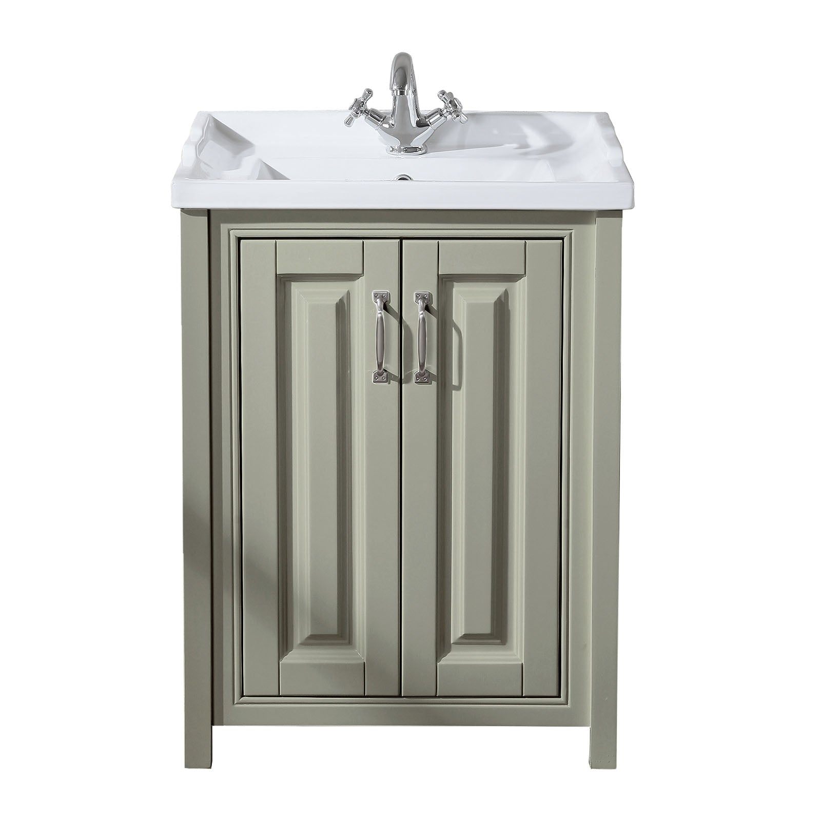 Chiltern Traditional 600mm Vanity Basin Unit Stone Grey