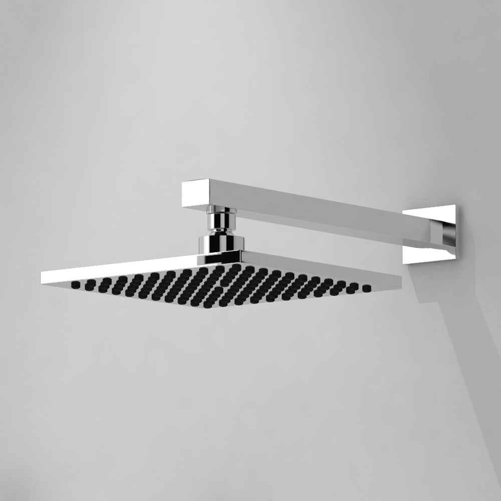 Lilly 3 Dial 3 Way Square Concealed Thermostatic Mixer Valve, Square Handset, Bath Filler & Square Shower Head Chrome