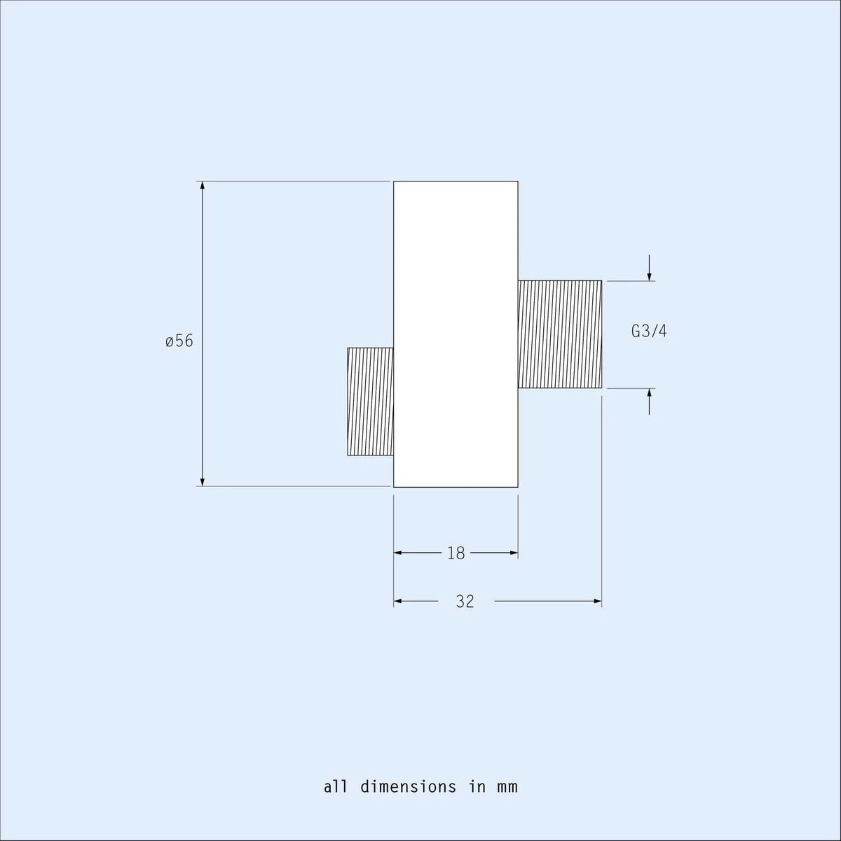 Square Metal Bathroom Bar Shower Fitting Kit S-union Reducer Concealing Plates