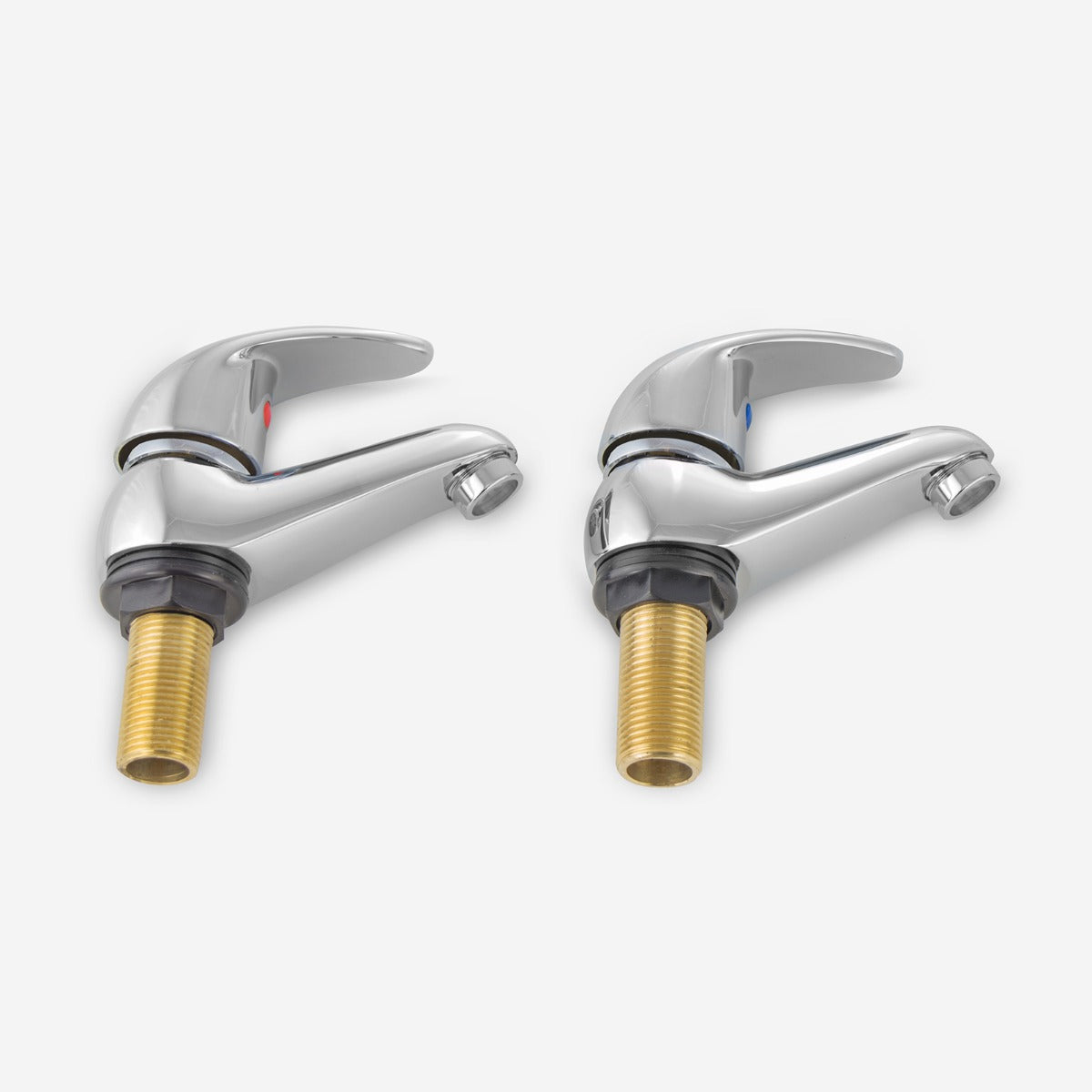 Studio Modern Set Of Twin Bath Taps with Single Lever