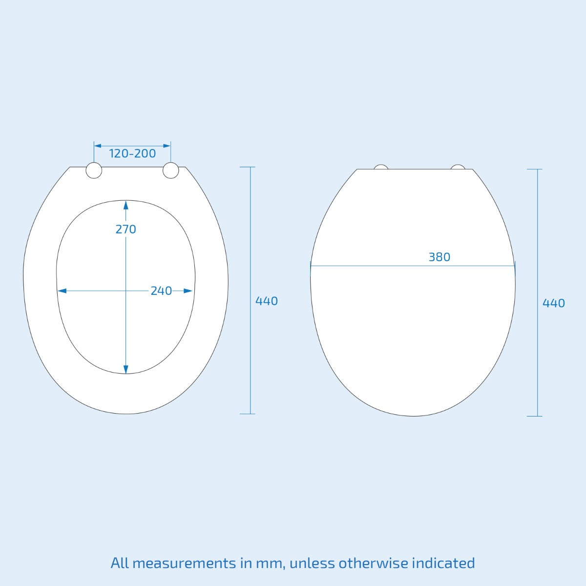 Universal Classic Oval Shaped Design Toilet Seat & Fixings Light Oak