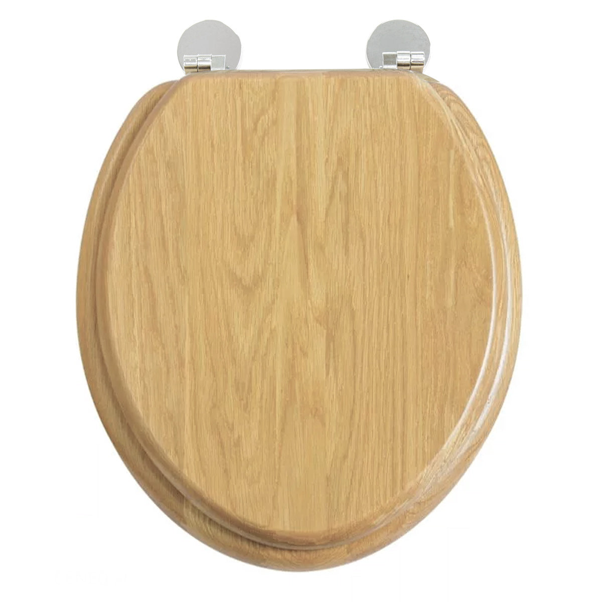 Universal Classic Oval Shaped Design Toilet Seat & Fixings Light Oak