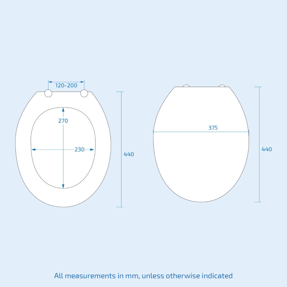 Universal Classic Oval Shaped Design Toilet Seat & Fixings Tile Pattern Print
