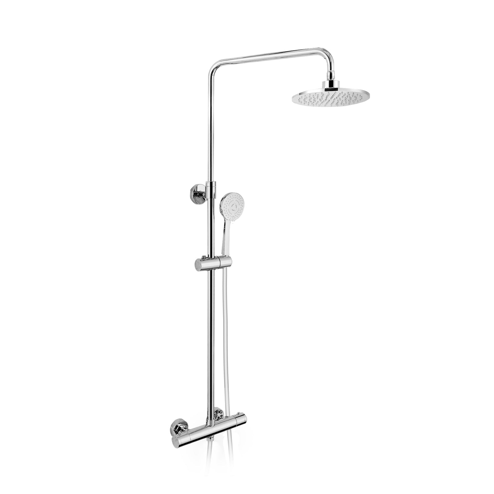Volvic Exposed Mixer Shower Cool Touch Thermostatic Bar with Riser Rail