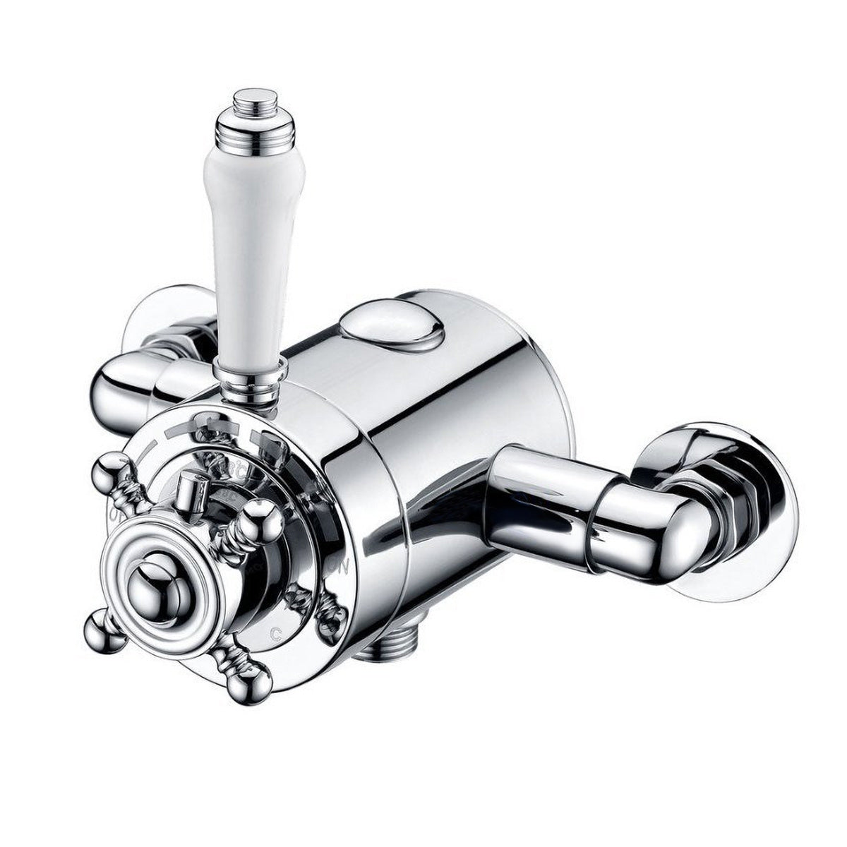 Albert Bathroom Traditional Cross Handle Thermostatic Exposed/Concealed Shower Valve