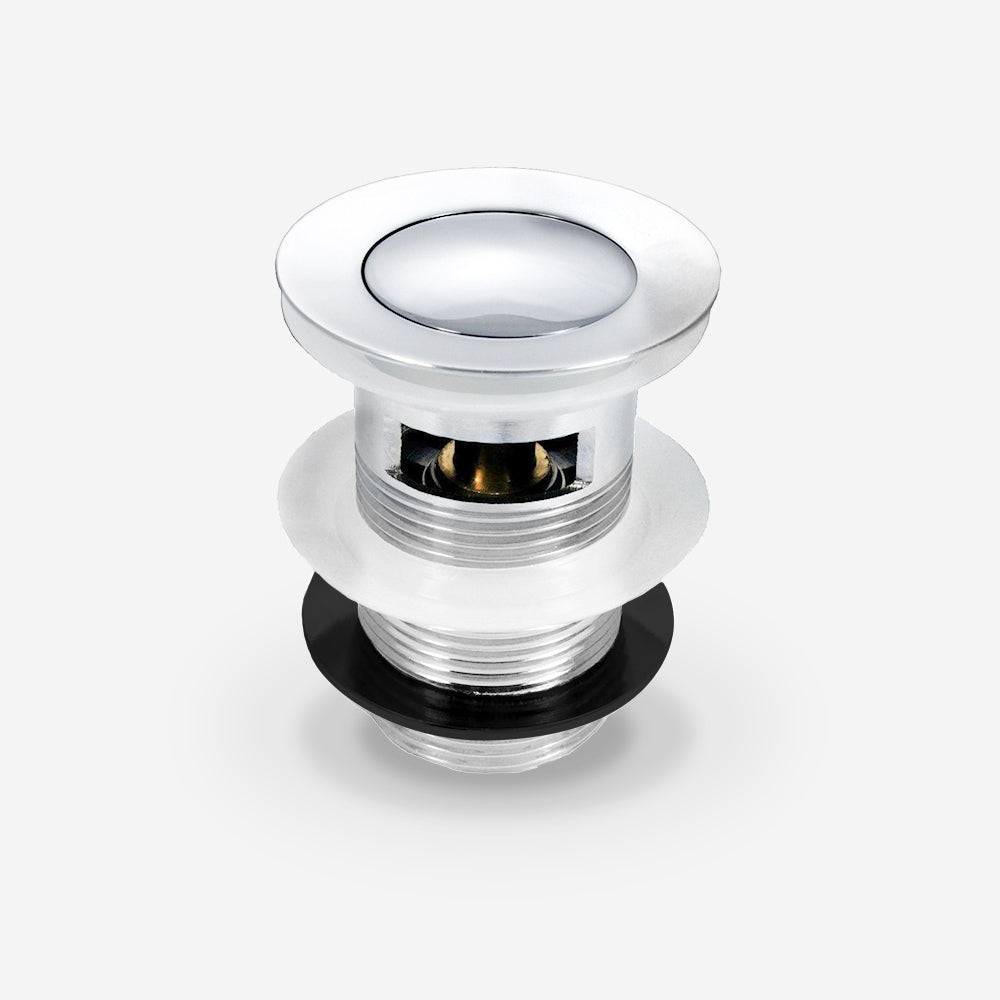 Strafford Victorian Chrome Cross Head Basin Hot & Cold Tap Pair and Waste