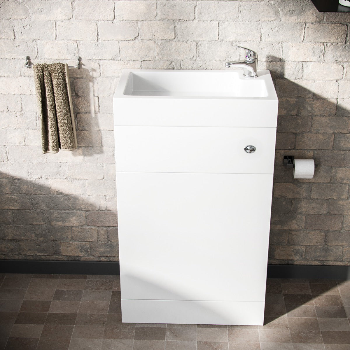 Homin 500mm Cloakroom 2 in 1 Basin WC Unit