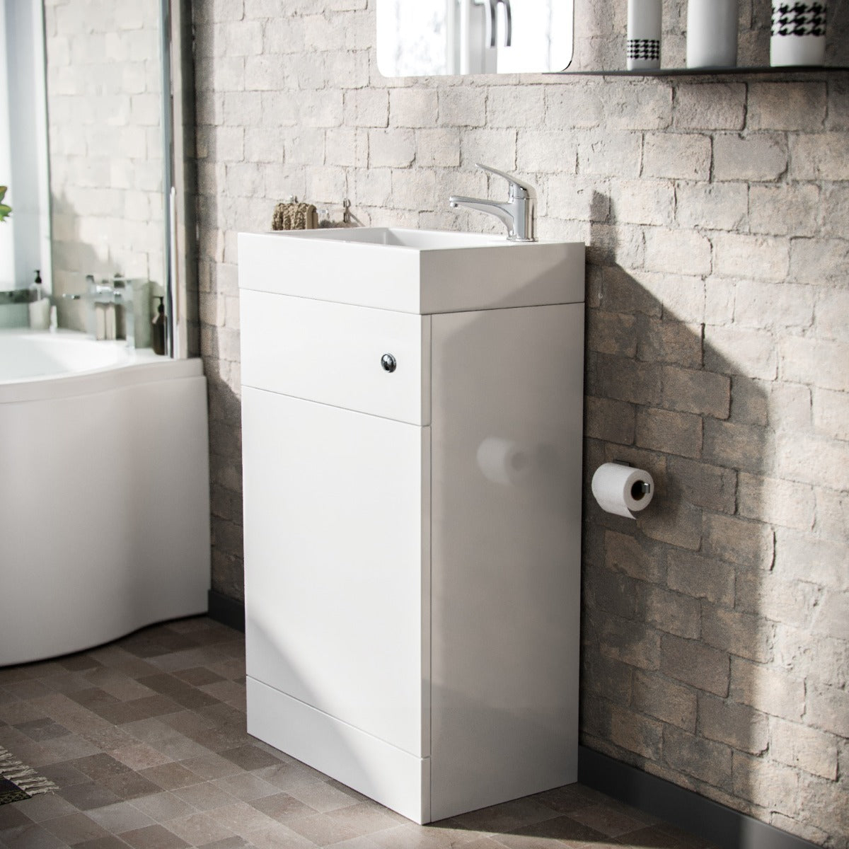 Homin 500mm Cloakroom 2 in 1 Basin WC Unit