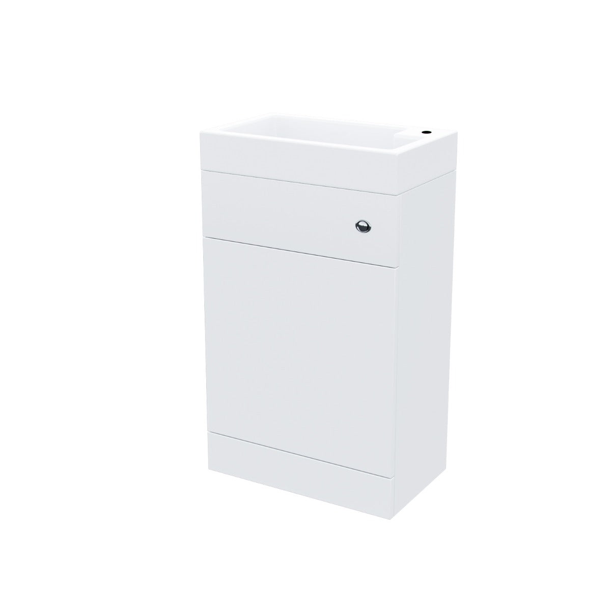 Homin 500mm Cloakroom 2 in 1 Basin WC Unit & Square Back to Wall Toilet White