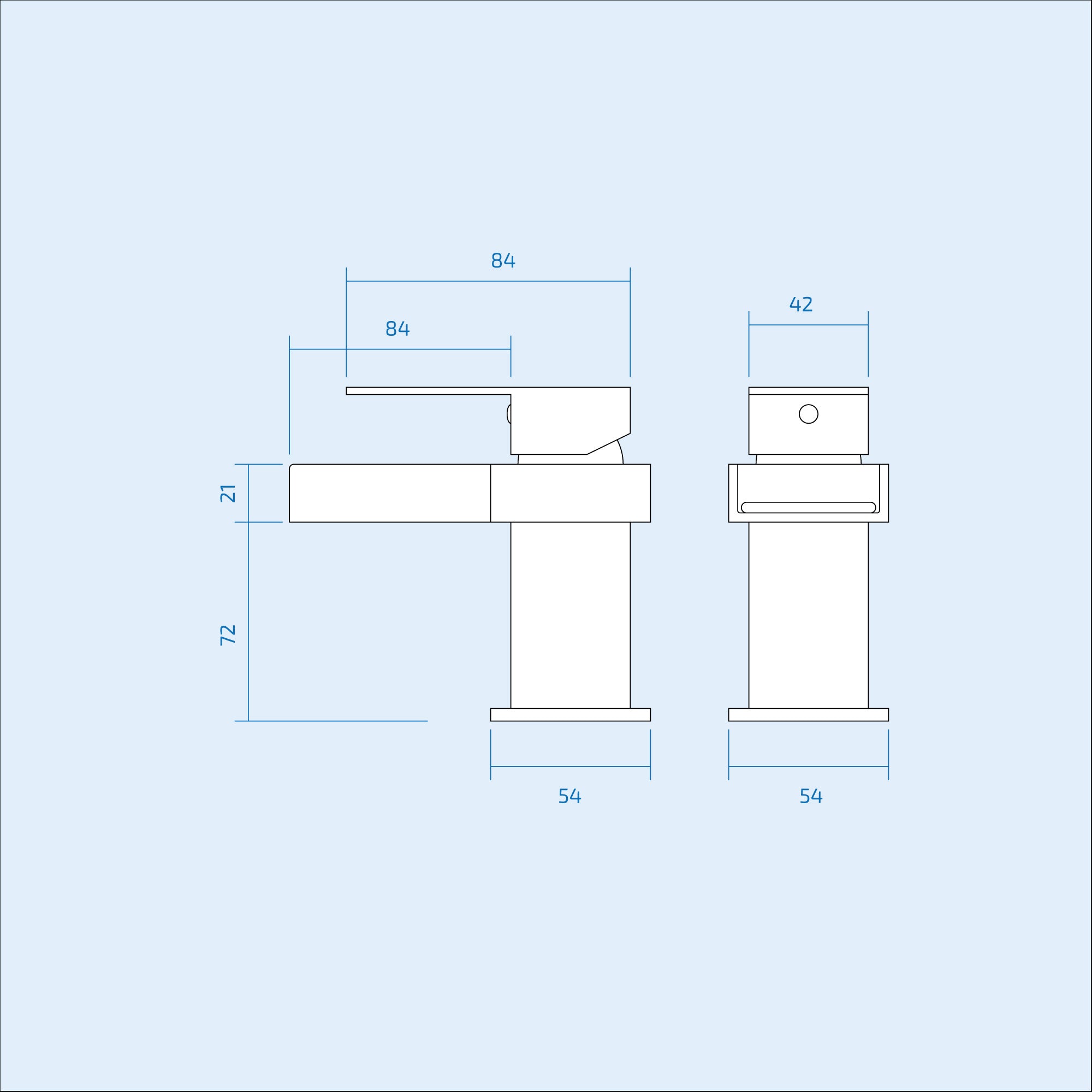 Chrome Deck Mounted Waterfall Cloakroom Basin Brass Mono Mixer Tap