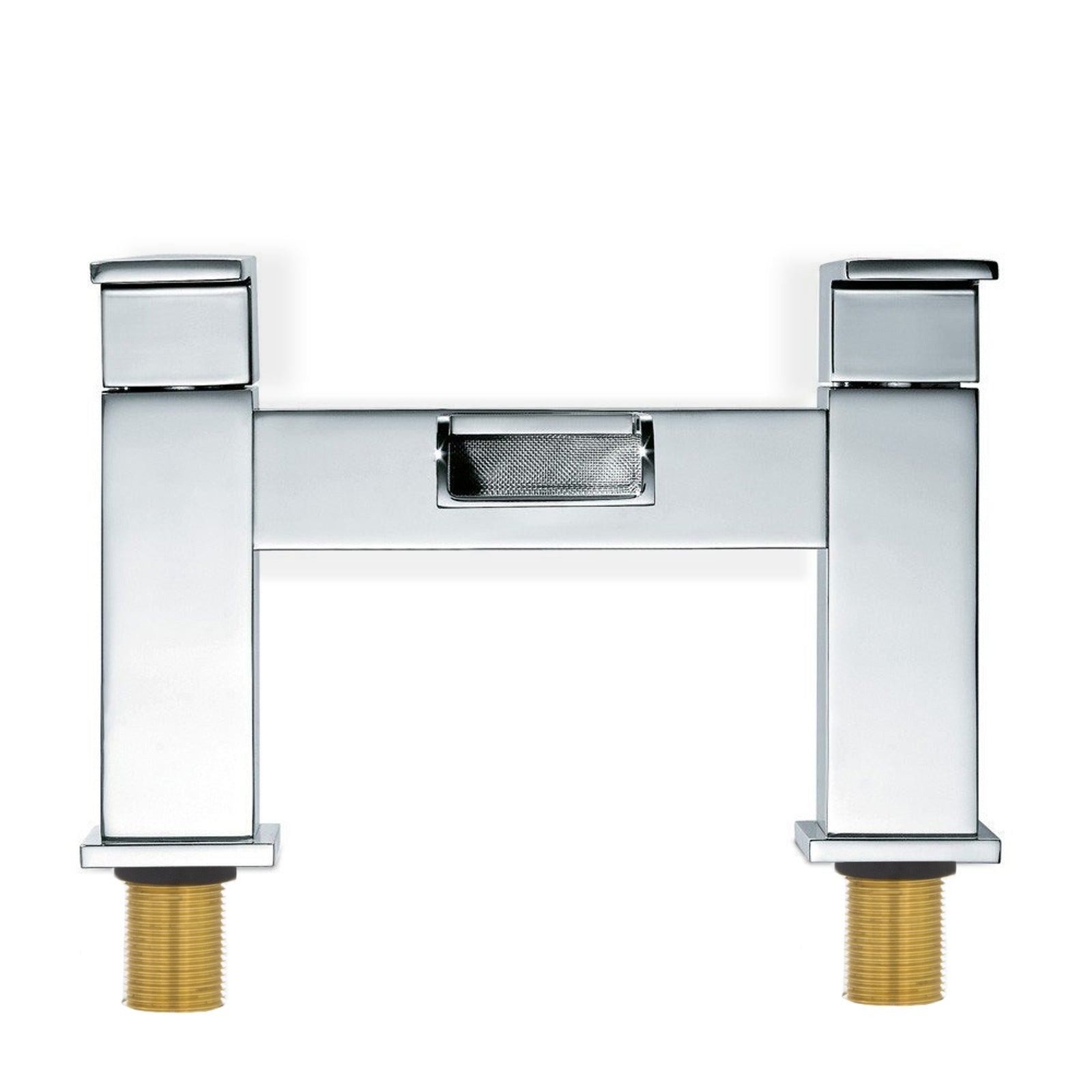 Ozone Chrome Modern Waterfall Basin or Sink Mono Lever Tap + Bath Filler Tap + Free Waste