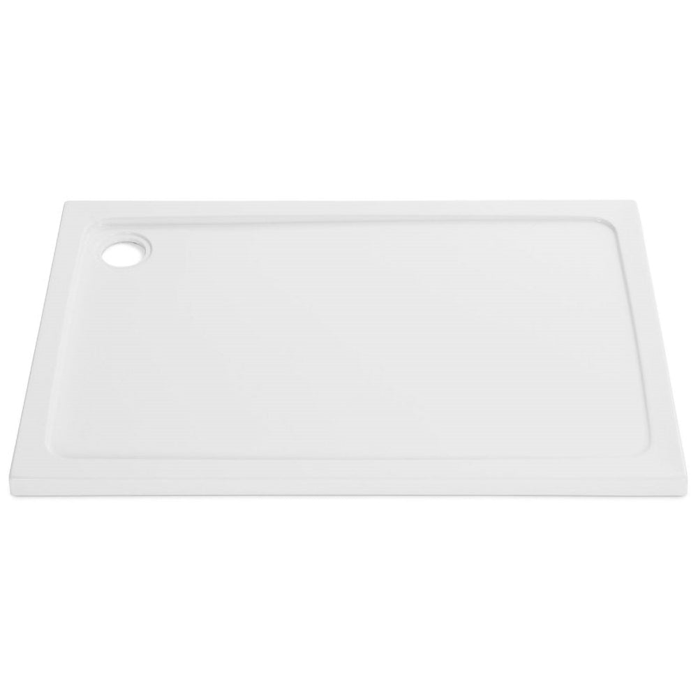 Small Low Profile 900 x 700 Stone Resin Shower Tray Rectangle with Waste