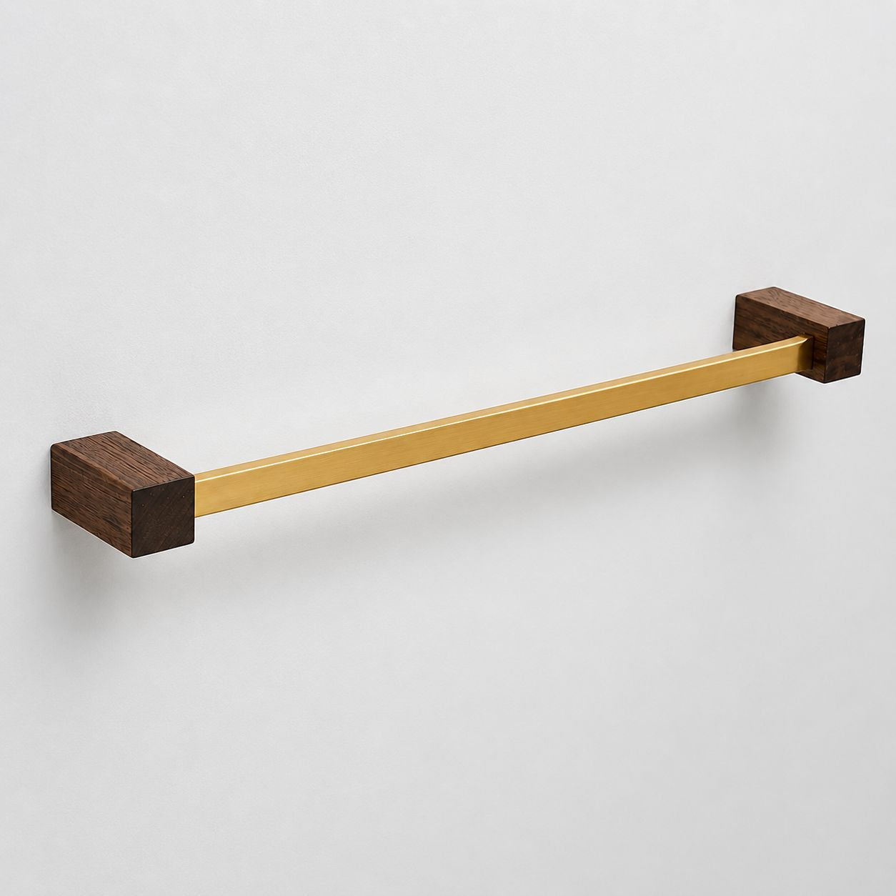 Wall-mounted towel rail in brushed brass — Bathroom Republic UK