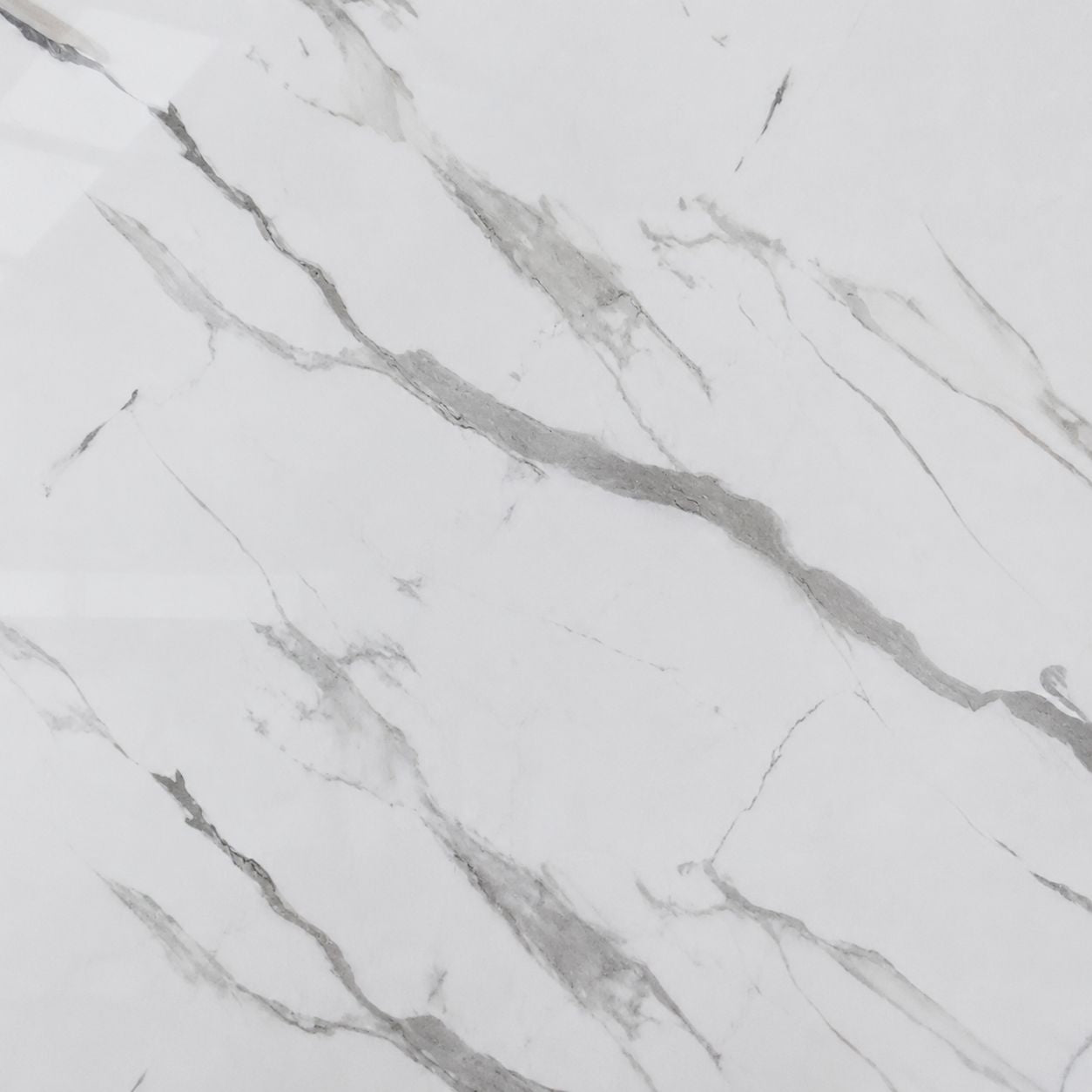 White Carrara marble effect PVC wall panels — Bathroom Republic UK