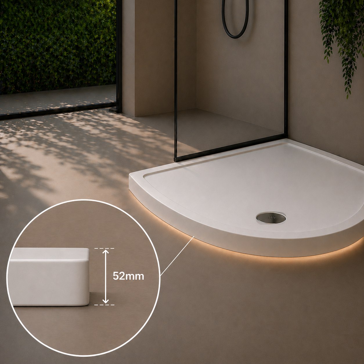 Low Profile Quadrant Shower Tray