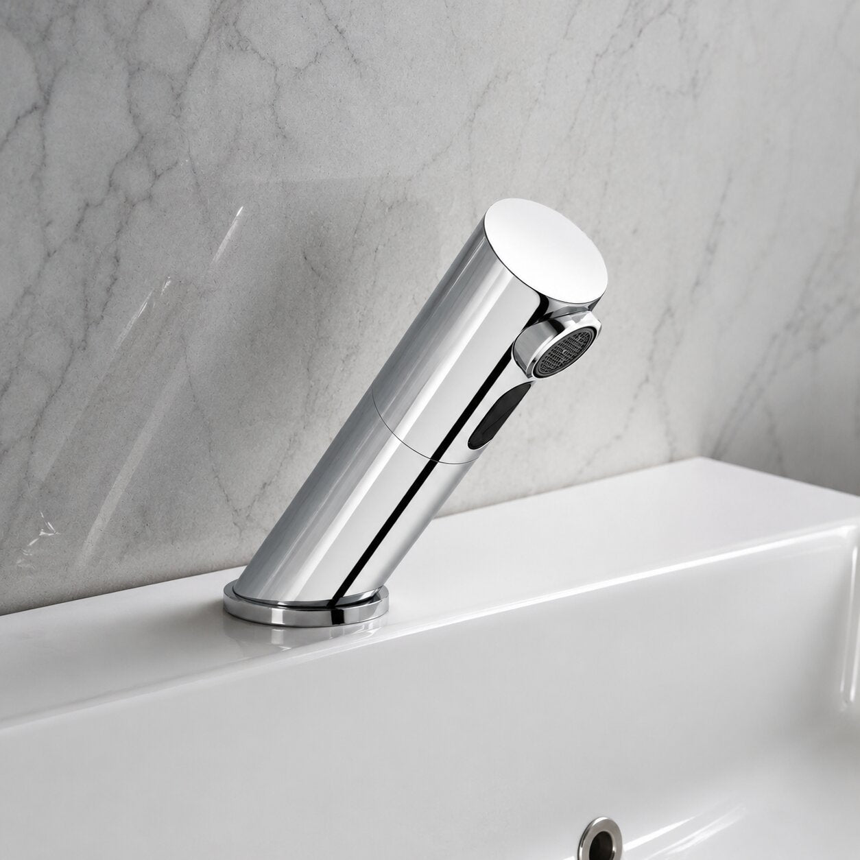 Chrome infrared sensor basin tap with touchless operation — Bathroom Republic UK