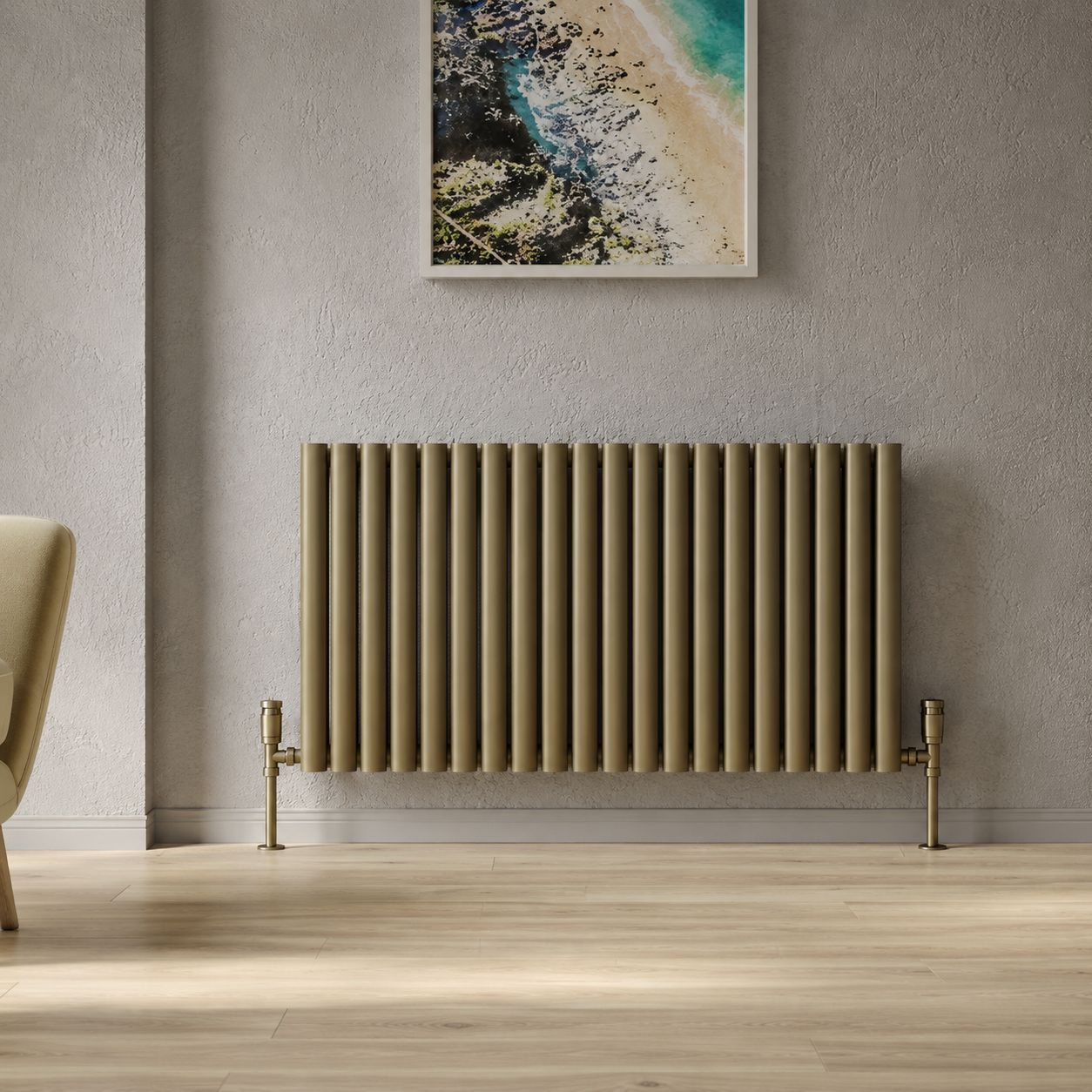 White aluminium vertical panel radiator — Bathroom Republic UK