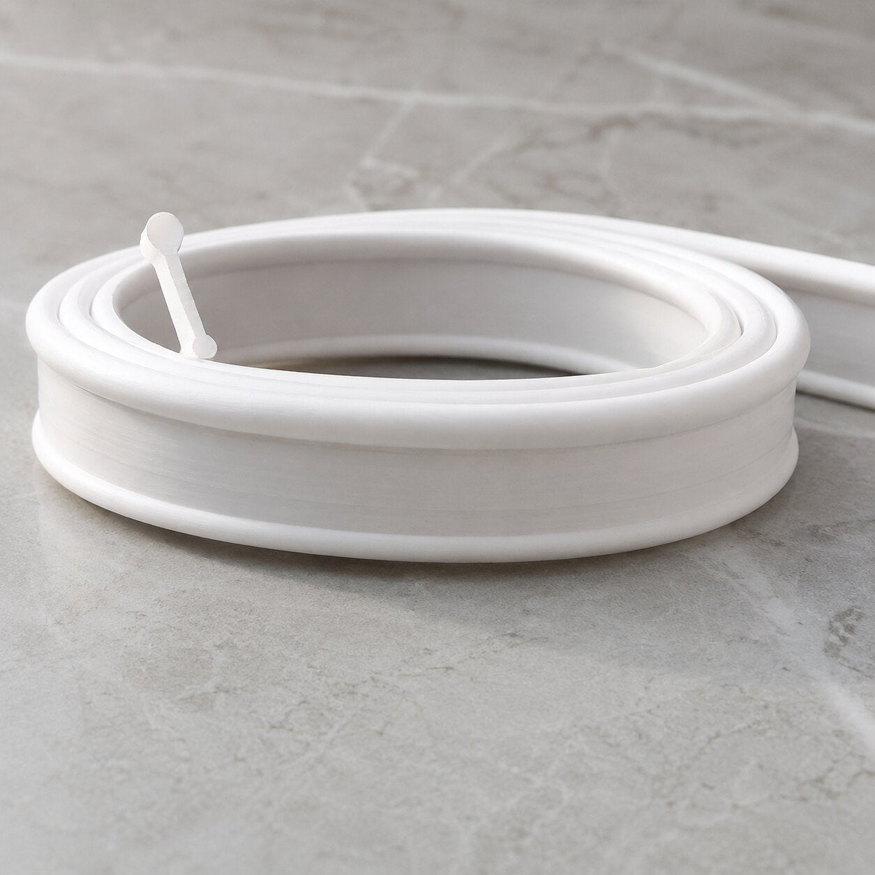 White rubber bath screen seal strip for over-bath shower screens — Bathroom Republic UK