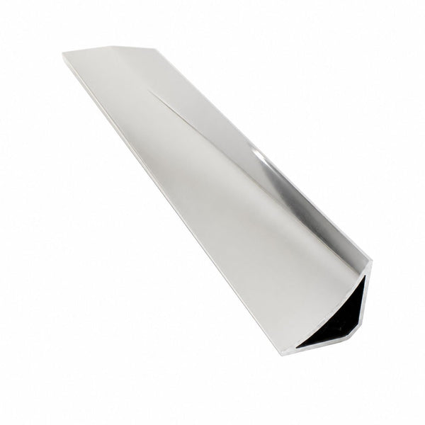 Chrome PVC wall panel trim profiles for corner and edge finishing — Bathroom Republic UK