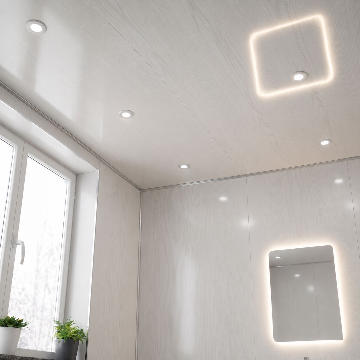 Oak grain timber effect PVC wood wall panels — Bathroom Republic UK
