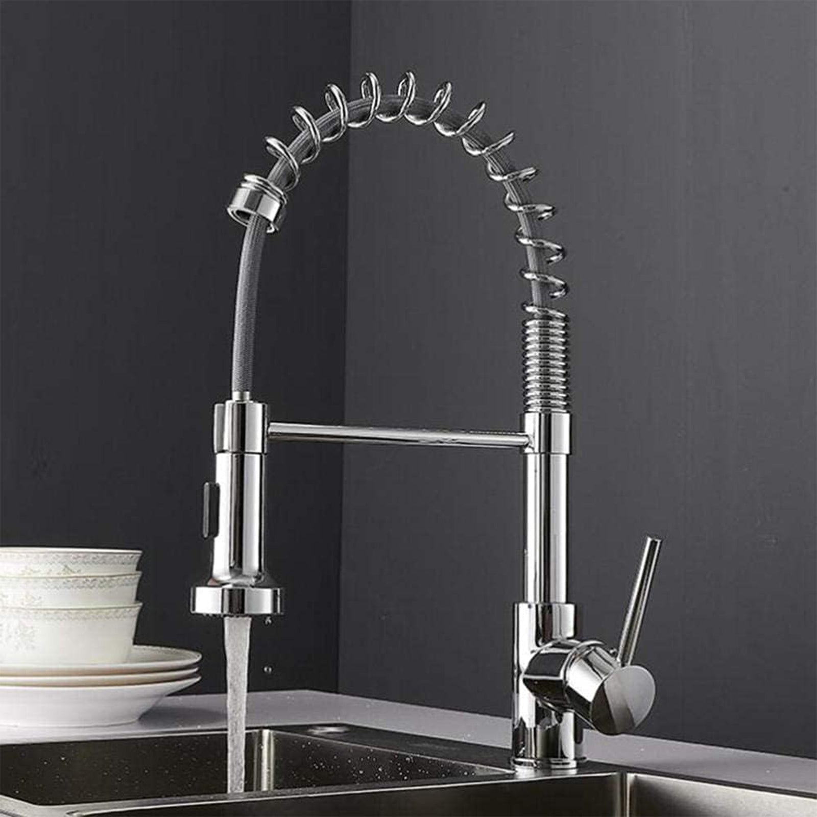 Modern Kitchen Sink Mono Mixer Tap With Pull Out Spray Spout