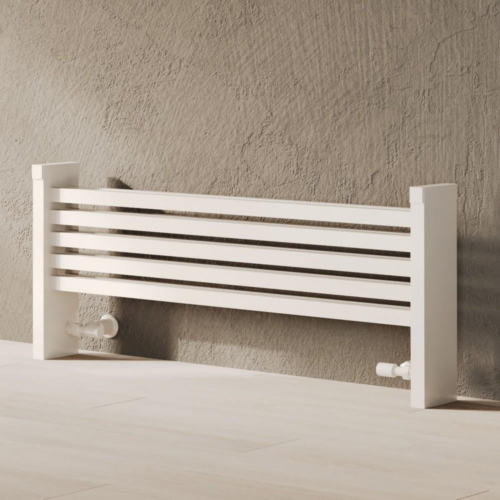 Kartell NOVA SCOTIA 420mm H x 1000mm W White Horizontal Aluminium Radiator - ALFLR-2-1010-WT
