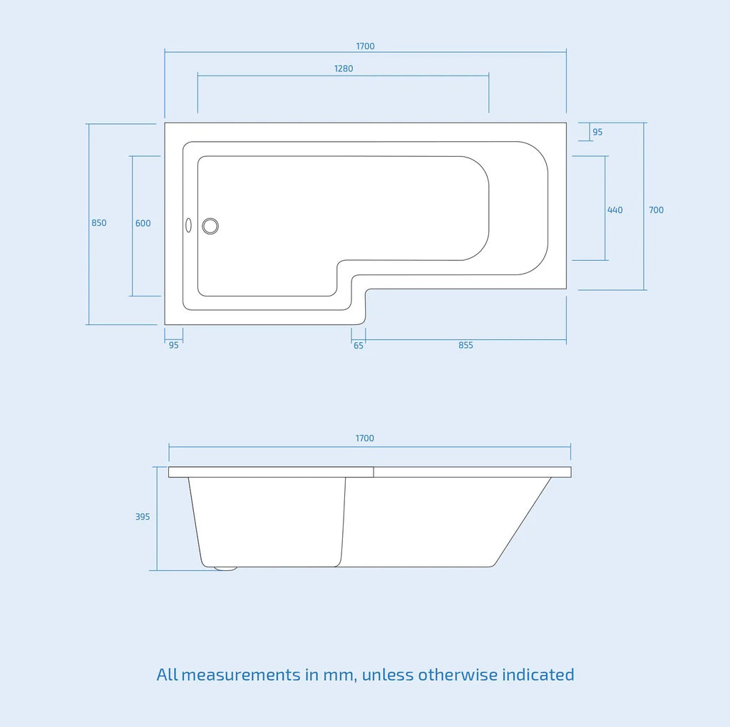 L-Shaped Left Hand Bath Set, Panel, Bath Screen, CC Toilet, 600mm Freestanding Vanity