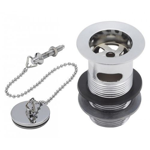 Slotted Basin Waste With Finish Plug And Chain Chrome