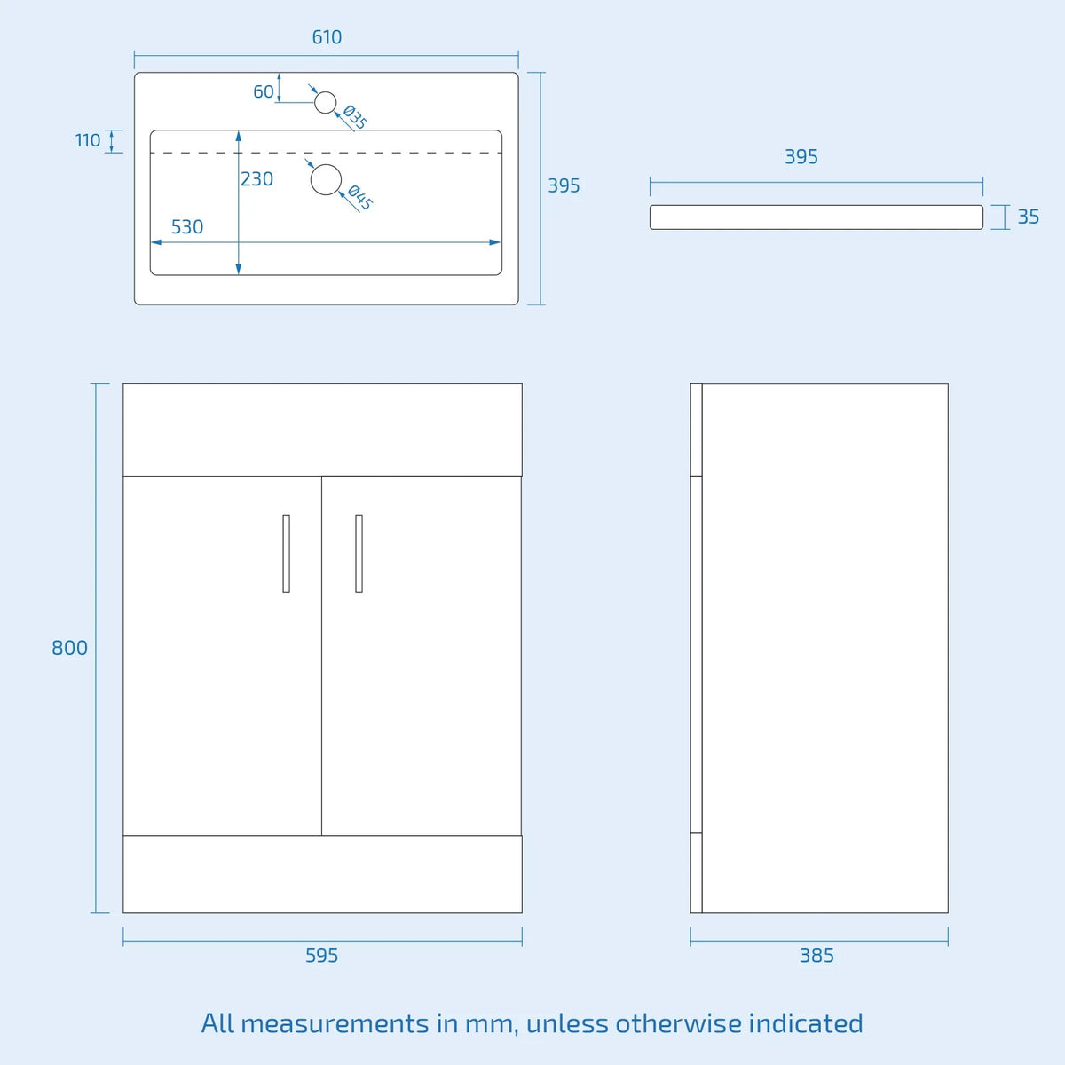 1400mm Square Bath with Grid Screen, Exposed Shower, Vanity with Toilet & Taps