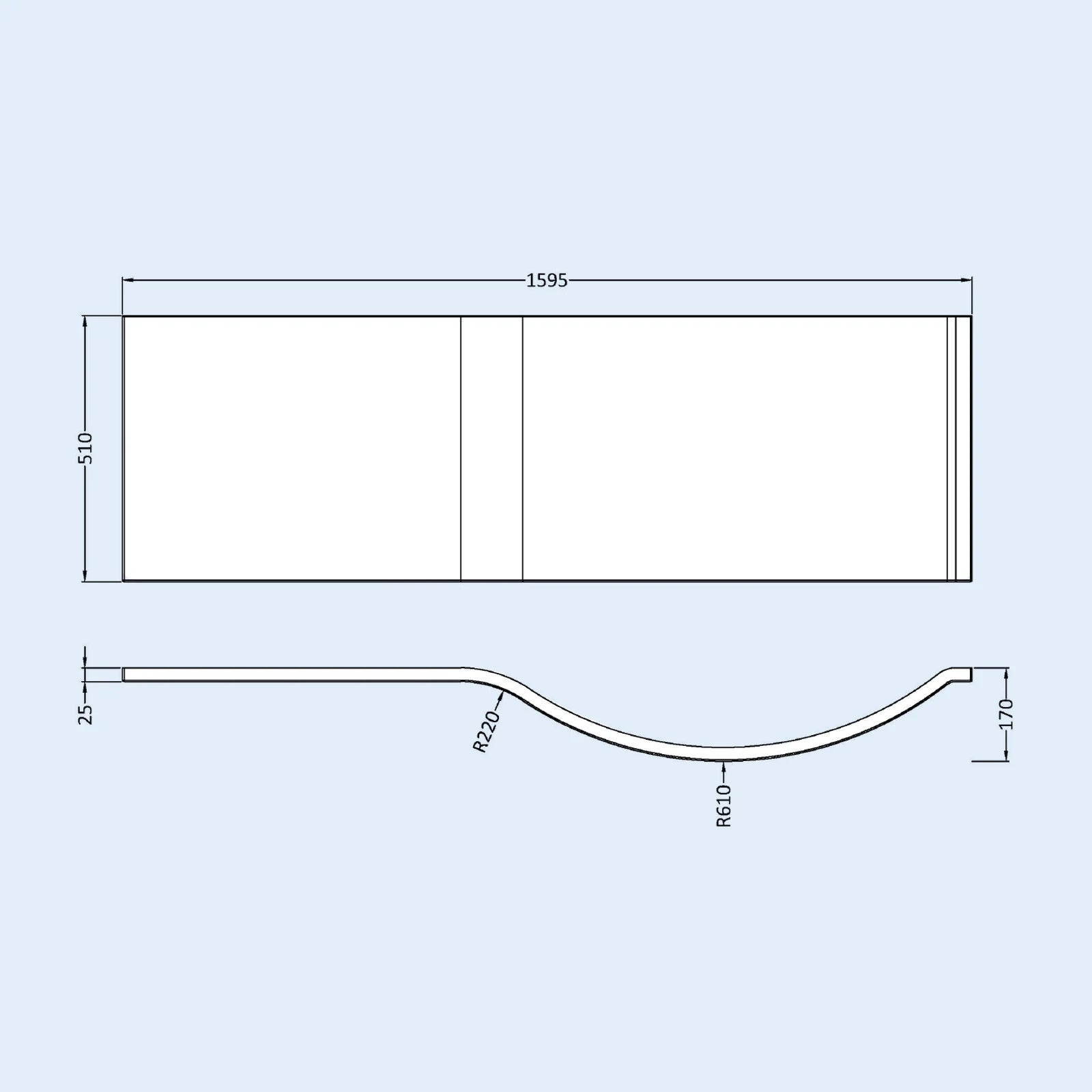 1600mm RH P Shaped Bathroom Suite, Front Panel & Screen With Vanity & Toilet