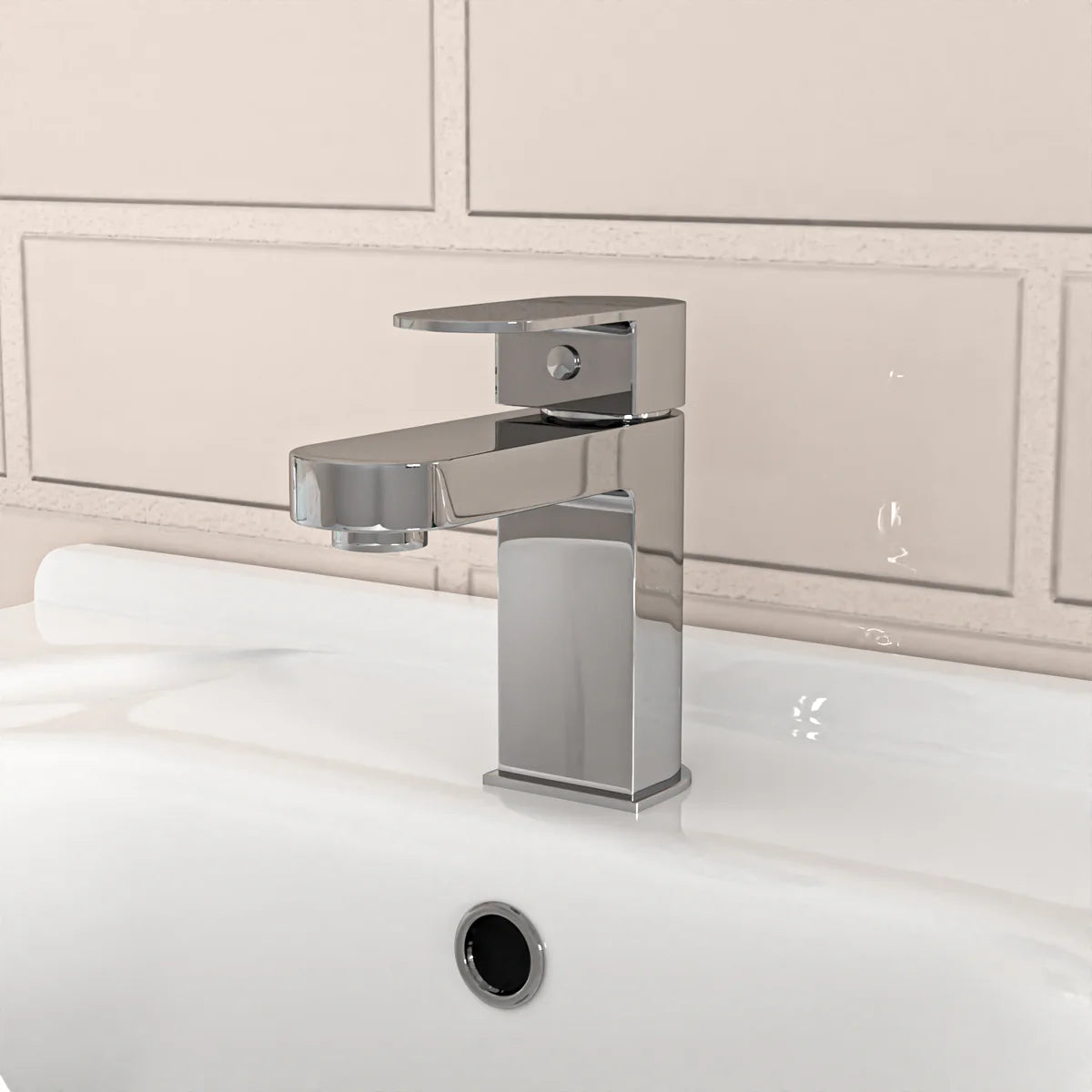 Ellen 550mm Freestanding Vanity with Close Coupled Toilet, Shower Bath & Taps Set
