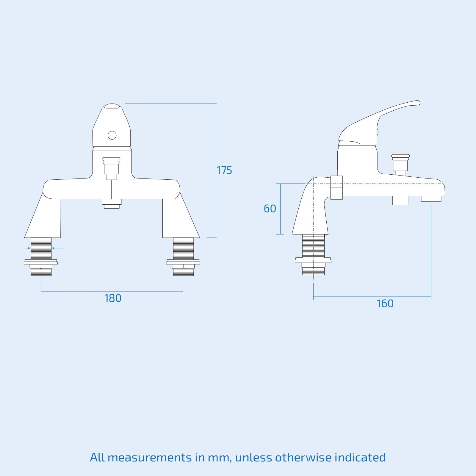 1700mm Bath with Front Panel, 550mm Basin Vanity & Toilet - Set with Chrome Fittings