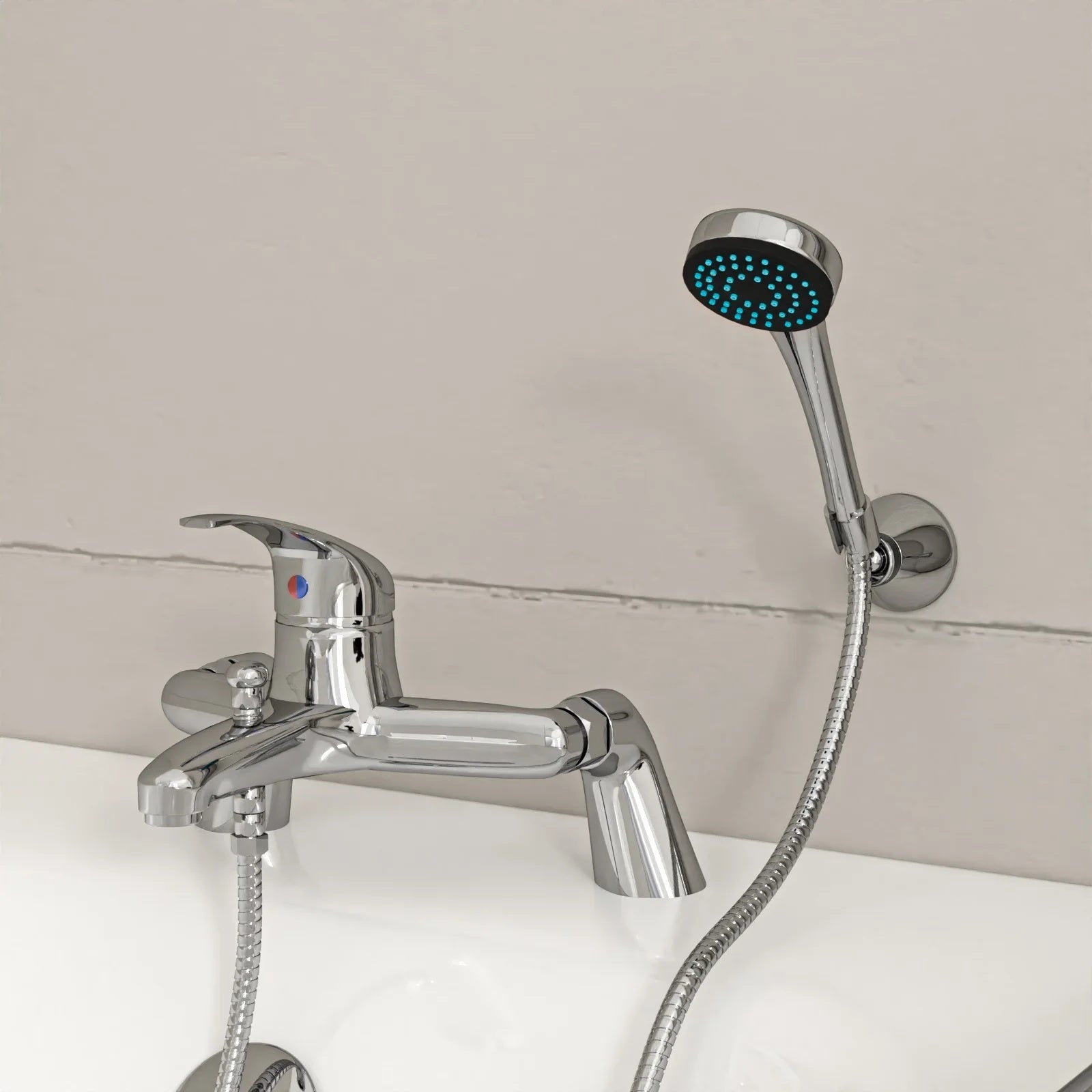 1700mm Bath with Front Panel, 550mm Basin Vanity & Toilet - Set with Chrome Fittings